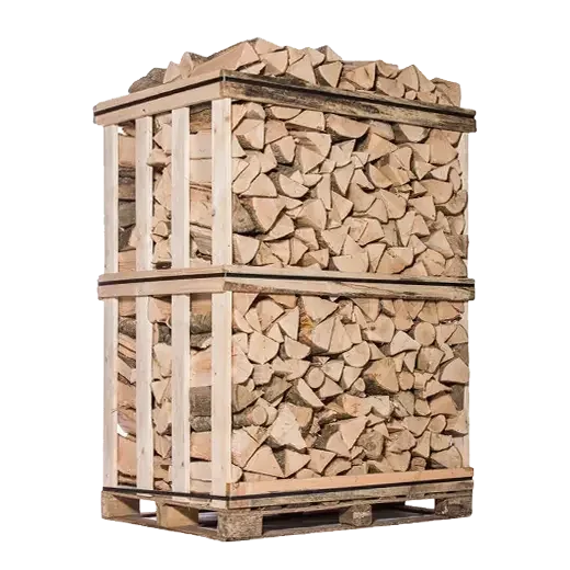 Box de bûches de bois demi sec