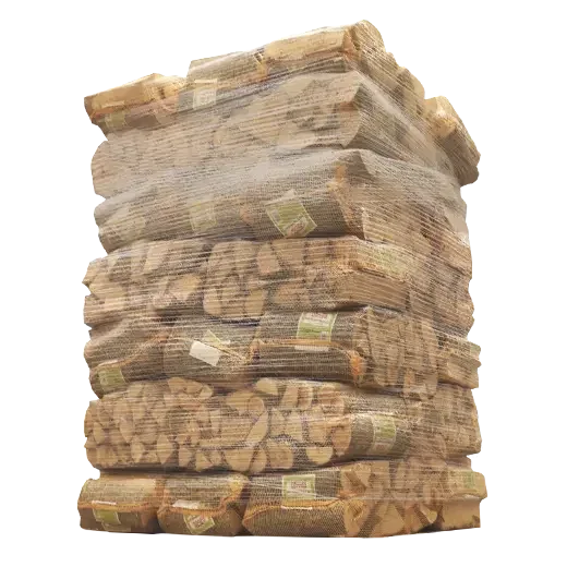 Palette de bûches de bois sec